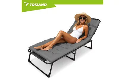 Összecsukható kerti napozó 192 × 68 × 28 cm – Szürke