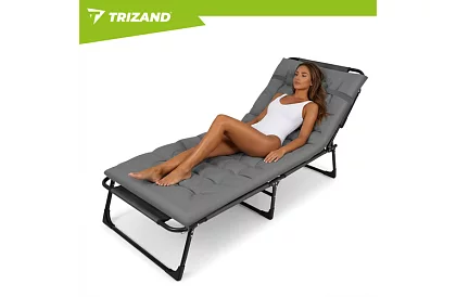 Összecsukható kerti napozó 192 × 68 × 28 cm – Szürke