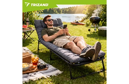 Összecsukható kerti napozó 192 × 68 × 28 cm – Szürke