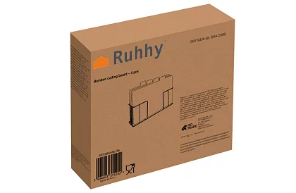 4 darab bambusz vágó- és tálalódeszka + állvány