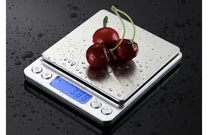 Pontosan 500 g / 0,01 g LCD elektronikus konyhai mérleg