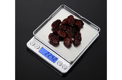 Pontosan 500 g / 0,01 g LCD elektronikus konyhai mérleg