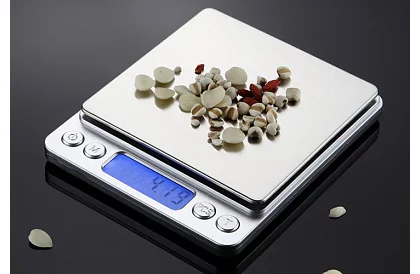 Pontosan 500 g / 0,01 g LCD elektronikus konyhai mérleg