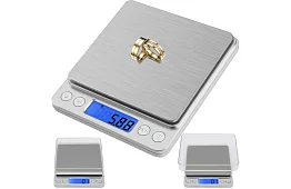 Pontosan 500 g / 0,01 g LCD elektronikus konyhai mérleg