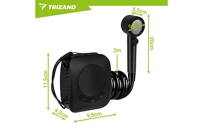 Kemping zuhany LCD-vel és 8000 mAh-os pumpával – újratölthető