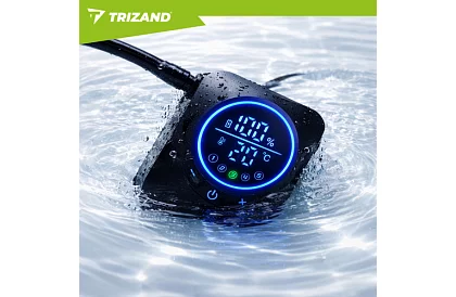 Kemping zuhany LCD-vel és 8000 mAh-os pumpával – újratölthető