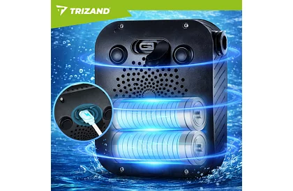 Kemping zuhany LCD-vel és 8000 mAh-os pumpával – újratölthető