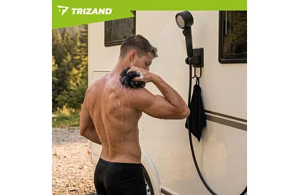 Kemping zuhany LCD-vel és 8000 mAh-os pumpával – újratölthető