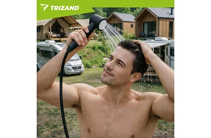 Kemping zuhany LCD-vel és 8000 mAh-os pumpával – újratölthető