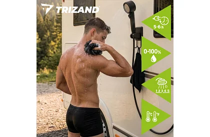 Kemping zuhany LCD-vel és 8000 mAh-os pumpával – újratölthető