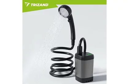 Kemping zuhany LCD-vel és 6000 mAh pumpával – újratölthető