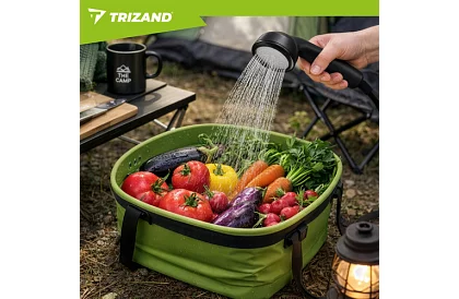 Kemping zuhany LCD-vel és 6000 mAh pumpával – újratölthető