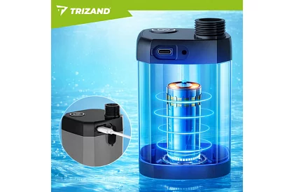 Kemping zuhany LCD-vel és 6000 mAh pumpával – újratölthető