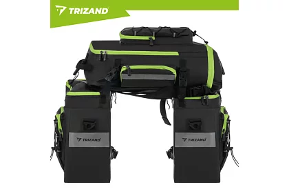 Kerékpártáska, 3 az 1-ben hátizsák - kerékpárra - 65 l