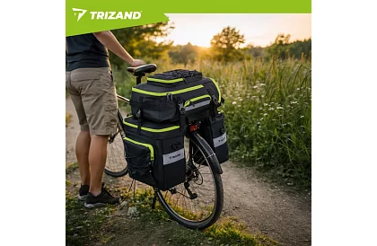 Kerékpártáska, 3 az 1-ben hátizsák - kerékpárra - 65 l