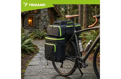 Kerékpártáska, 3 az 1-ben hátizsák - kerékpárra - 65 l