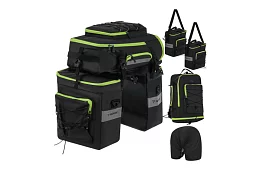 Kerékpártáska, 3 az 1-ben hátizsák - kerékpárra - 65 l