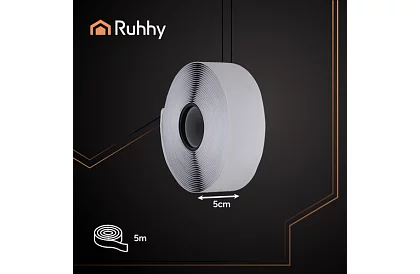 Öntapadó tépőzár 5 x 500 cm – fekete