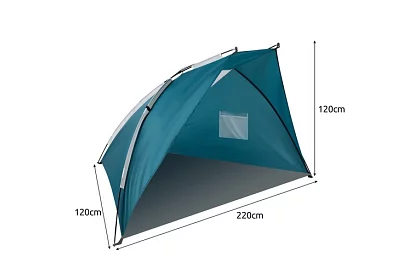 Strand sátor kékeszürke 220 × 120 × 120 cm