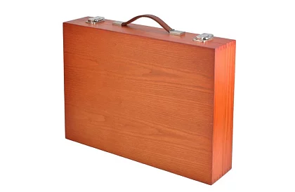 Művészeti készlet festéshez fából készült tokban – 177 darab