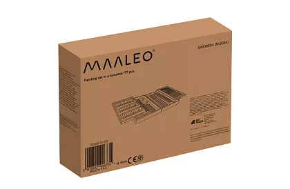 Művészeti készlet festéshez fából készült tokban – 177 darab