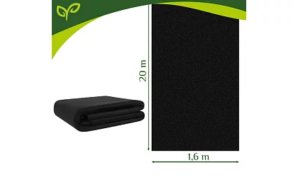 UV agrotextília gyom ellen 1,6x20 m, 50 g/m2, fekete