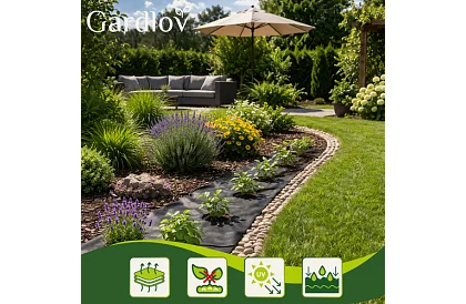 UV agrotextília gyom ellen 1,6x20 m, 50 g/m2, fekete