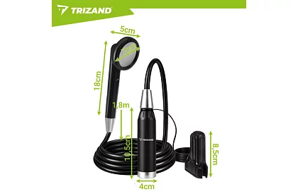 Kemping zuhany 2200 mAh pumpával – újratölthető