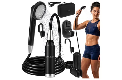 Kemping zuhany 2200 mAh pumpával – újratölthető