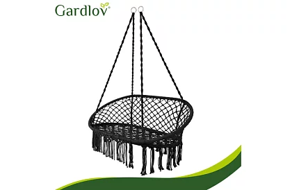 Kerti kétszemélyes fekete hinta Stork's Nest + párnák