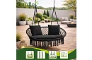 Kerti kétszemélyes fekete hinta Stork's Nest + párnák