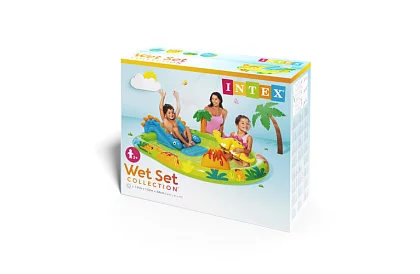 Felfújható vízi játszótér csúszdával 191 x 152 x 58 cm – Dinoszaurusz I57166