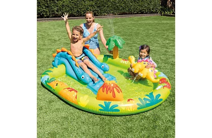Felfújható vízi játszótér csúszdával 191 x 152 x 58 cm – Dinoszaurusz I57166