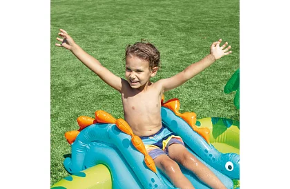 Felfújható vízi játszótér csúszdával 191 x 152 x 58 cm – Dinoszaurusz I57166