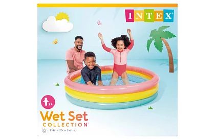 Felfújható gyerekmedence puha aljjal 114 x 25 cm – I57412NP