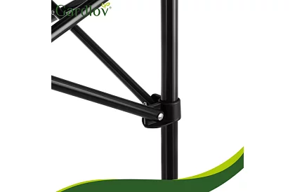 Összecsukható fekete kerti asztal – asztal erkélyre, teraszra