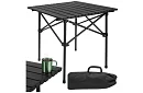 Összecsukható fekete kerti asztal – asztal erkélyre, teraszra