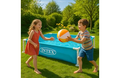 Gyerekmedence kerettel 122 × 122 × 30 cm – I57173