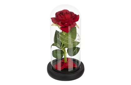 Örök rózsa üvegben LED világítással