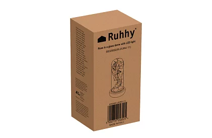 Örök rózsa üvegben LED világítással