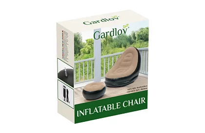 Felfújható fotel lábtartóval - teherbírás 120 kg