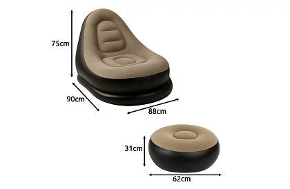 Felfújható fotel lábtartóval - teherbírás 120 kg