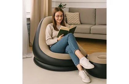 Felfújható fotel lábtartóval - teherbírás 120 kg