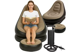 Felfújható fotel lábtartóval - teherbírás 120 kg