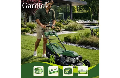 Benzines fűnyíró DriveX PRO 196 cm³, 3,4 kW, 51 cm, 60 l kosárral