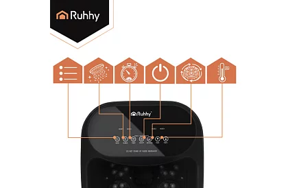 Vízkezelő lábmasszírozó készülék fűtéssel és vízmasszázzsal – 550 W