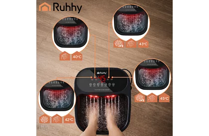 Vízkezelő lábmasszírozó készülék fűtéssel és vízmasszázzsal – 550 W