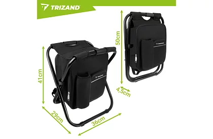 Horgászszék hátizsákkal Tourist 3 az 1-ben összecsukható – teherbírás 150 kg