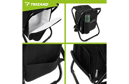 Horgászszék hátizsákkal Tourist 3 az 1-ben összecsukható – teherbírás 150 kg