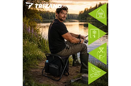 Horgászszék hátizsákkal Tourist 3 az 1-ben összecsukható – teherbírás 150 kg